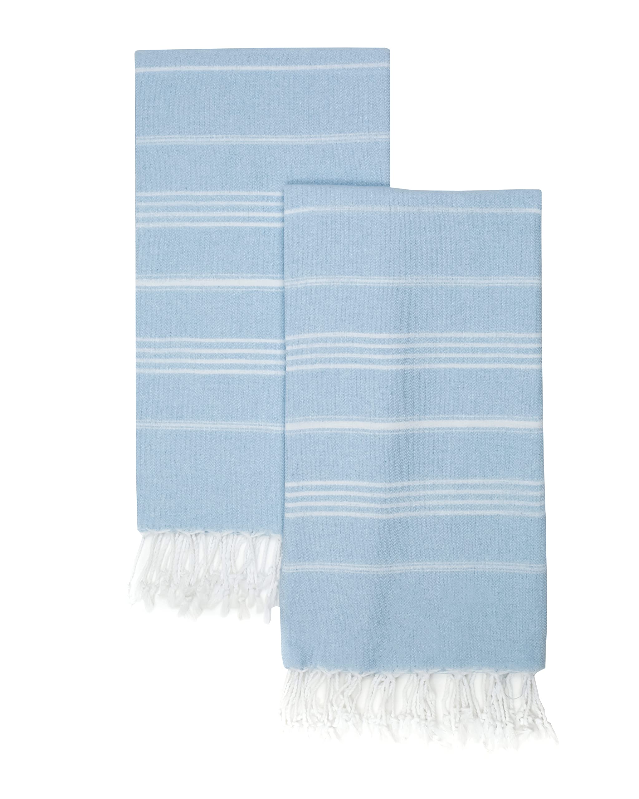 PARK & OZ Turkish Beach Towels 2-Pack – Oversized 100% Cotton Quick-Dry, Sand-Free & Ultra-Absorbent Blanket 72" x 40" – Lightweight Travel Towels for Beach, Pool, Spa, Gym, Camping & Home