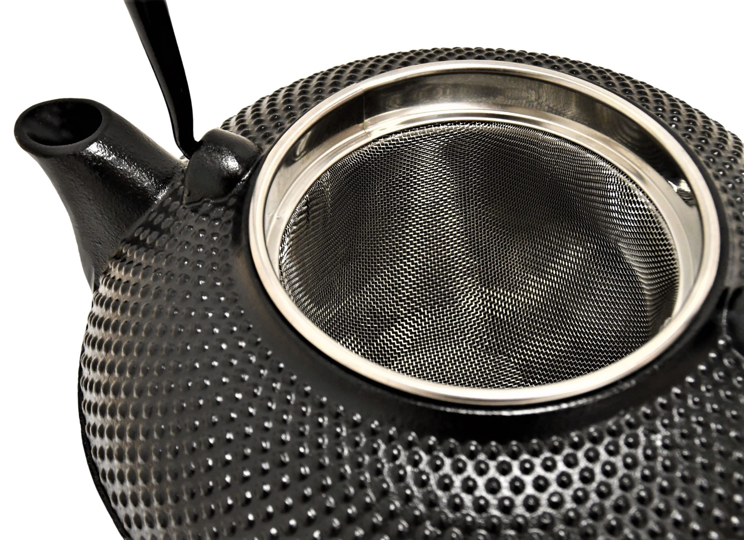 Tetera de hierro fundido 1,4 l negro AD.CON (Jarra y calentador DOTS)
