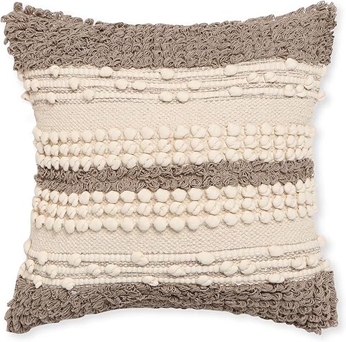 Miniatura 10 de REDEARTH - Juego de 2 fundas de cojín decorativas, con textura, tejidas, copetudas, para casa de campo, sillón, sofá, cama, silla, comedor, patio,