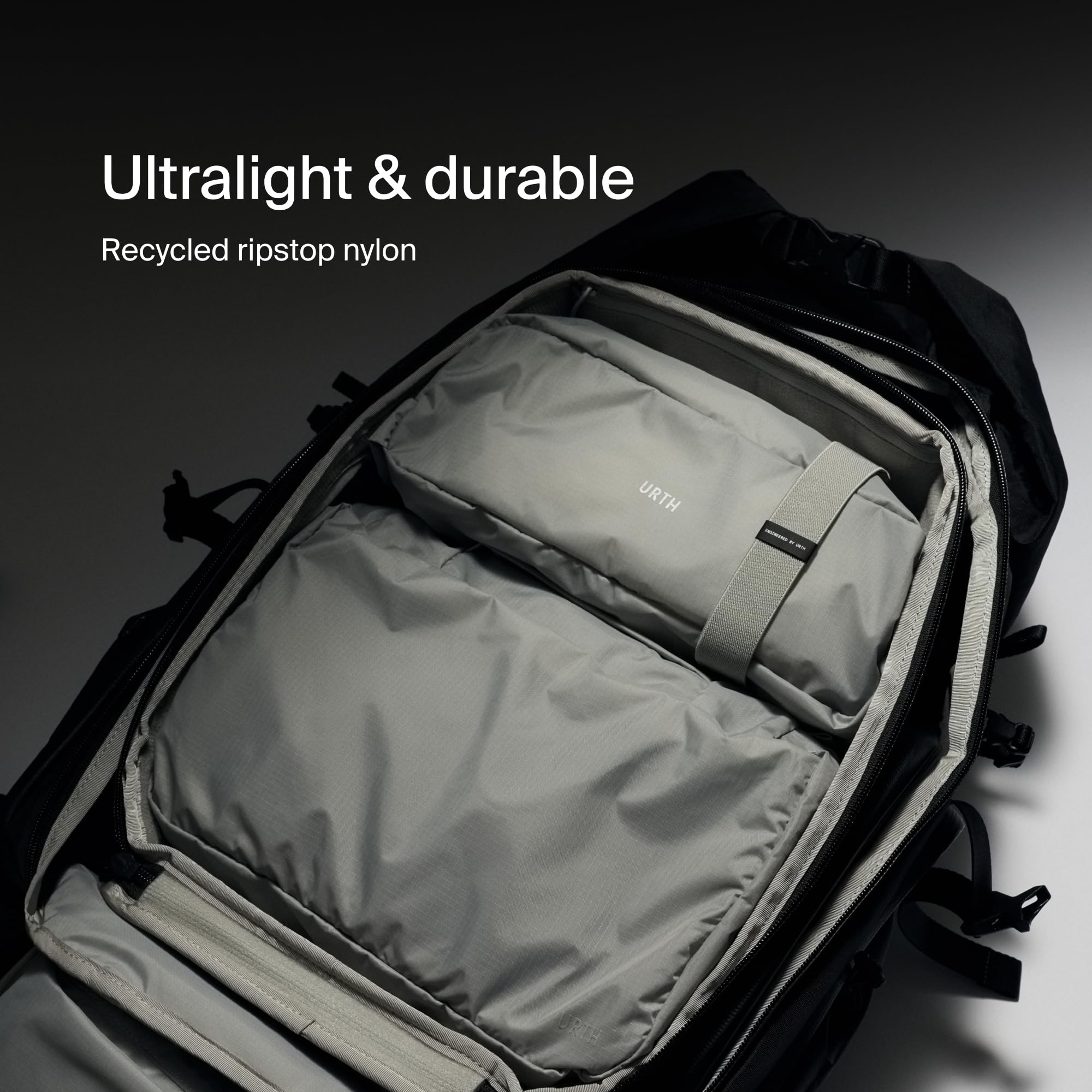 Urth Aerolite Cubo Organizer Small | Organizer da viaggio leggero per valigia e zaino, nylon ripstop riciclato, apertura a conchiglia