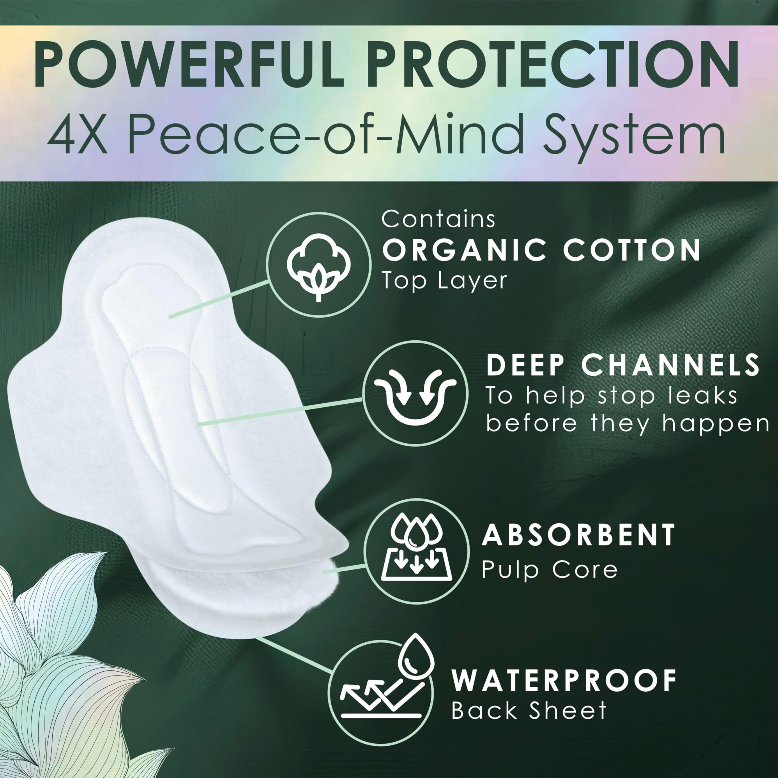 Ultra Thin Pads for Women, Organic Cotton Top Layer, Regular Absorbency, Menstrual Pads with Wings, Made Without Synthetic Pesticides and Fragrances, 24 Count