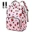 Yusudan Strawberry Diaper Bag Backpack for Baby Girls, Mom Waterproof Large Nappy Bags for Women