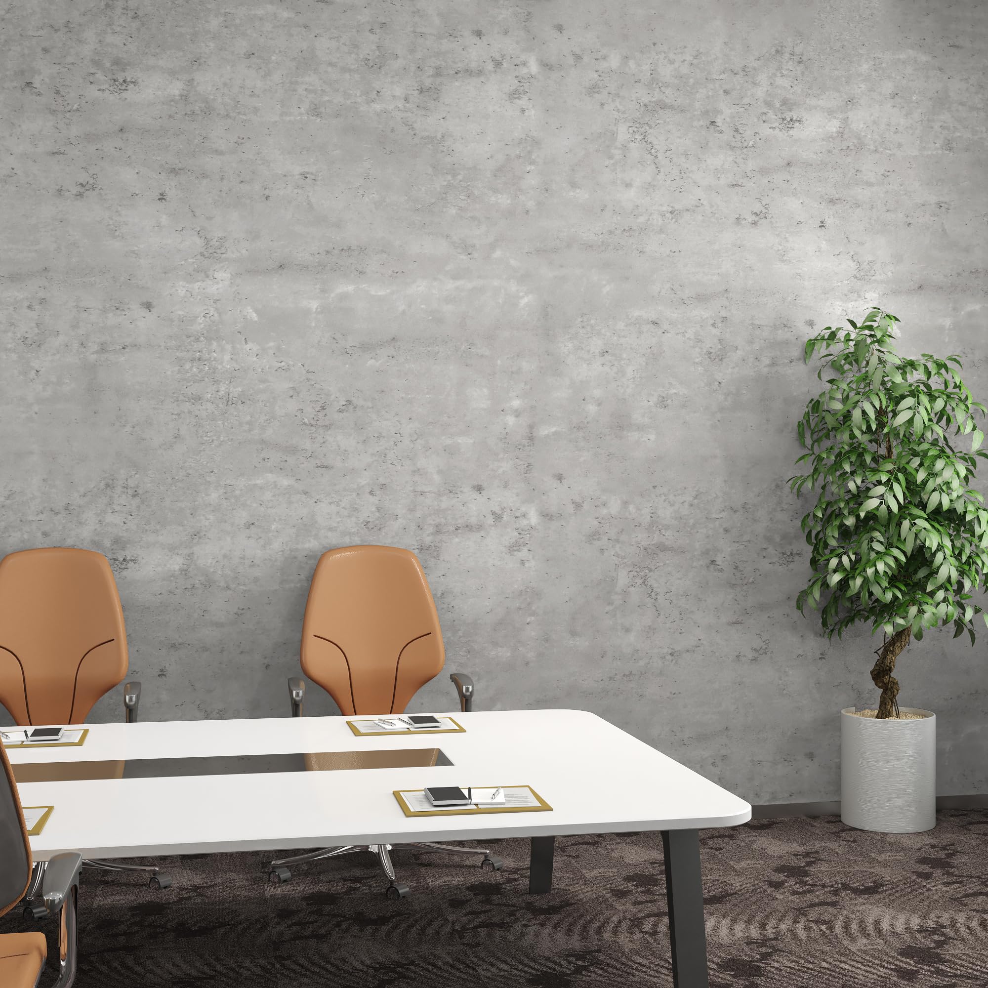 TOTIO 122 cm x 9 m, extraancho, gris claro, autoadhesivo, aspecto de hormigón, lámina adhesiva de vinilo para pared, resistente al agua, para muebles, estilo industrial, mate, grueso, extraíble, gris