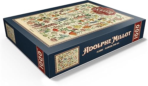 Miniatura 3 de MyPuzzle Fleurs - Flores para todos, póster de arte vintage, Adolphe Millot - Rompecabezas prémium de 1000 piezas para adultos