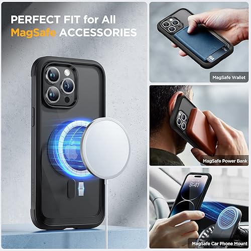 Miniatura 119 de Miracase Glass Series - Funda para iPhone 11 de 6.1 pulgadas, funda resistente de cuerpo completo mejorado con protector de pantalla de vidrio Negro