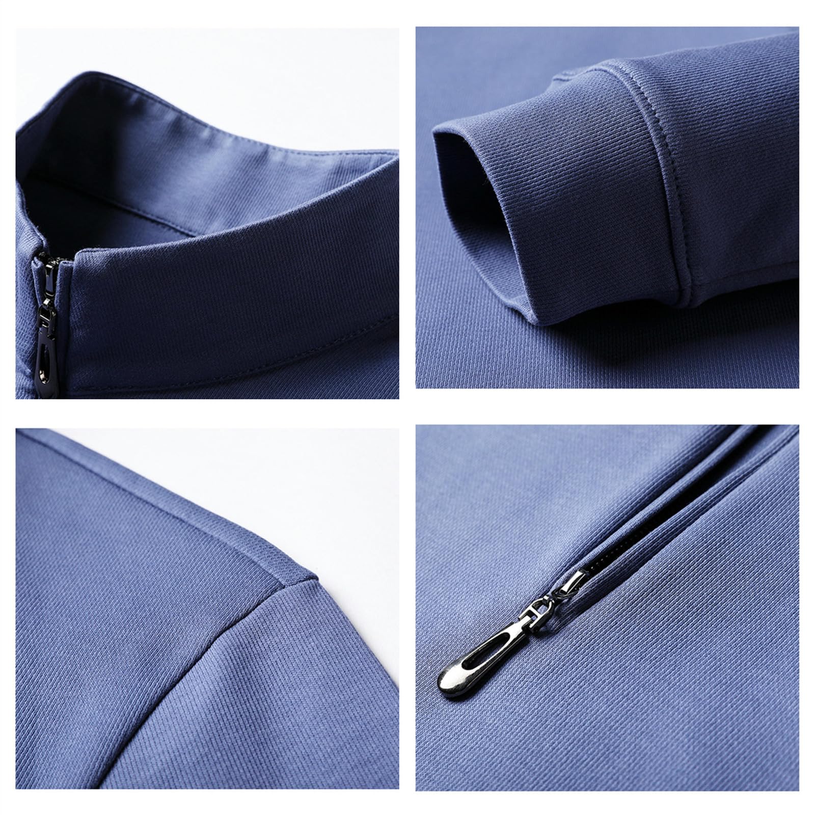 Maglietta Uomo Maglietta A Maniche Lunghe in Cotone da Uomo, Felpa con Collo Alto E Mezza Cerniera Primaverile E Autunnale, Maglietta Comoda E alla Moda-arancia-4xl