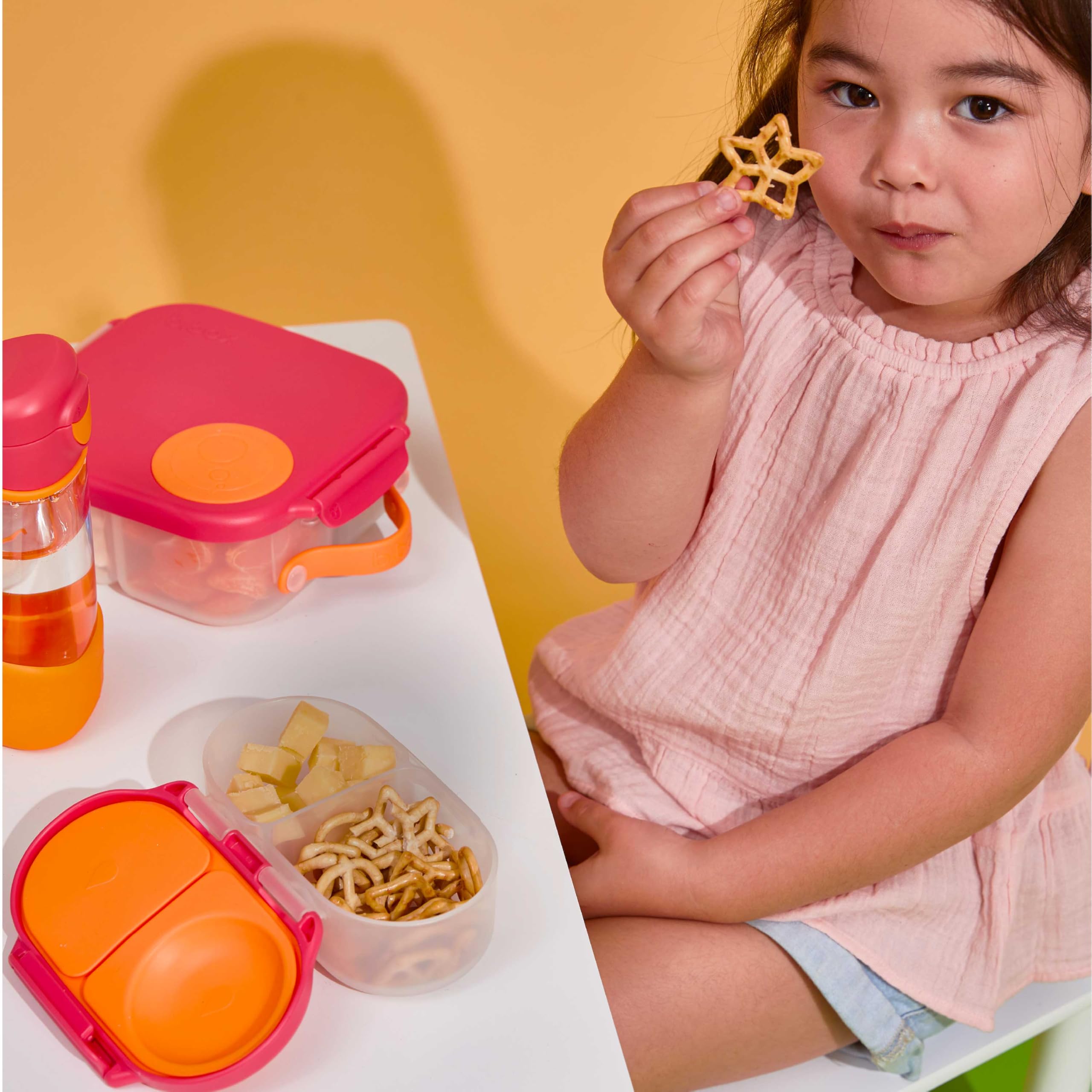 b.box Mini Bento Box 2 Scomparti a Prova di Perdite Porta Pranzo Bambini Scuola Senza BPA