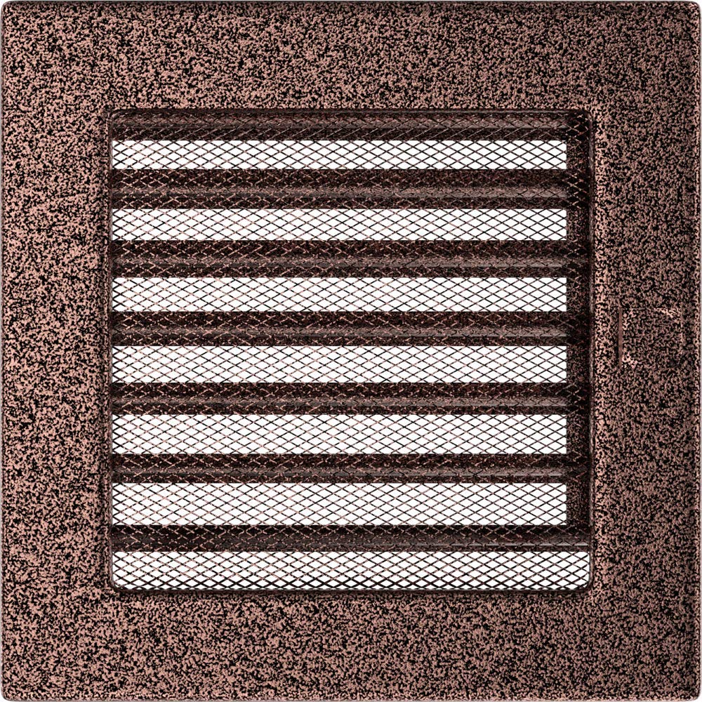 Kratka kominkowa mosiężna z żaluzjami 17x17 - KRATKI