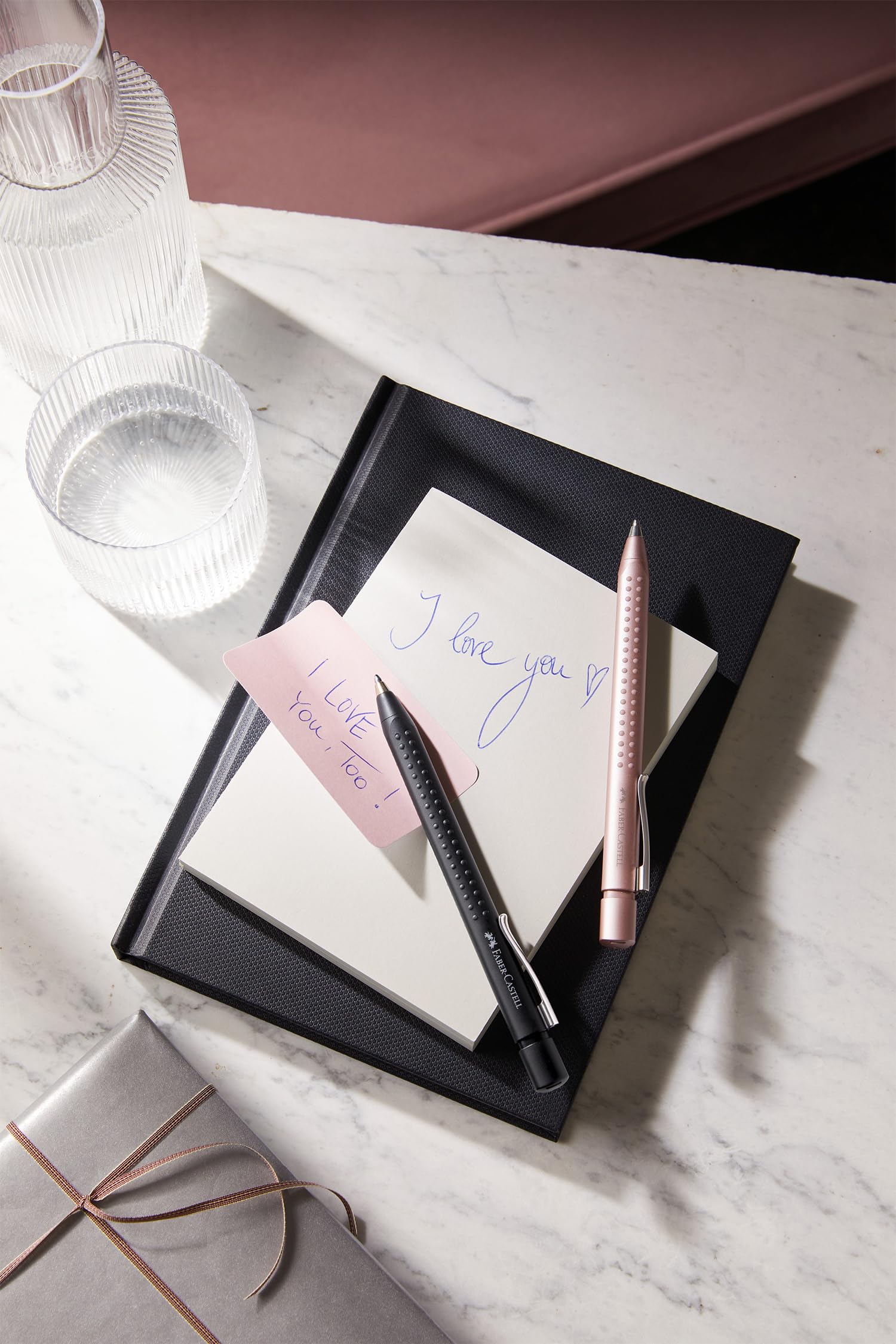 Faber-Castell Grip 2011 Stift- & Druckbleistiftset, Pale Rose