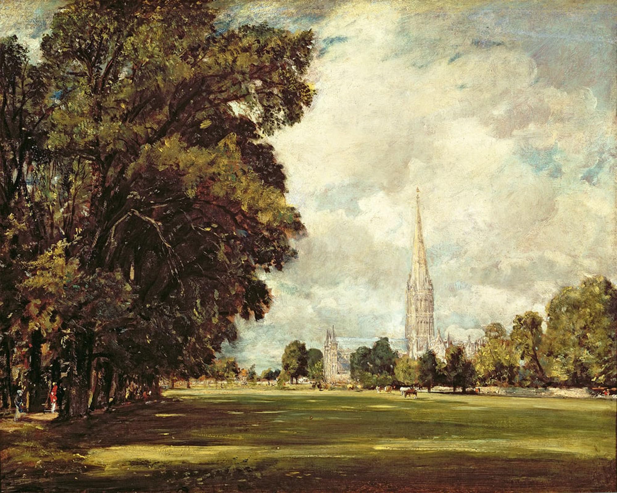 ARTXLXXBN Famous Prints Artwork Pictures Poster Painting Art Salisbury Cathedral From Lower Marsh Close by John Constable Artwork Landscape Pictures for Home Decor 60x90cm