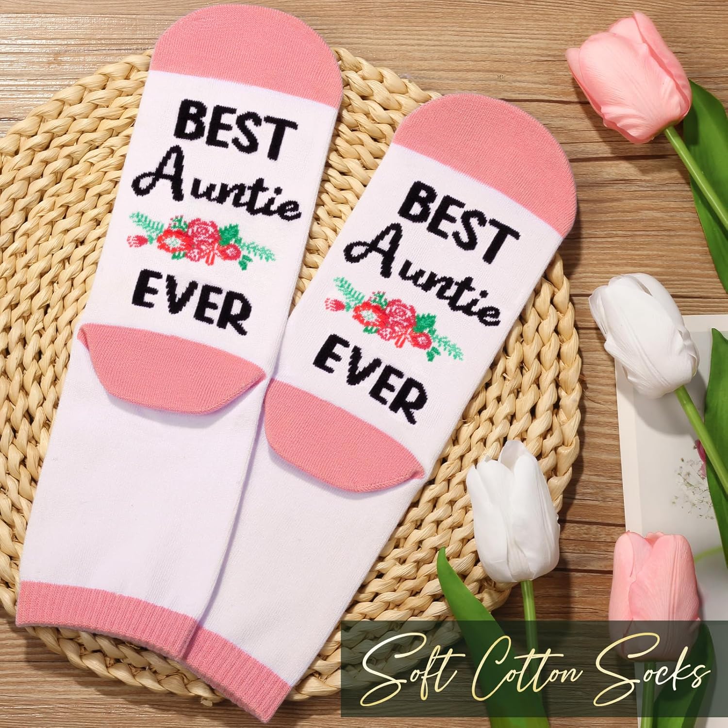 Aunt Gifts for Auntie from Niece Nephew, Aunts Valentines Day Gifts for Auntie, Best Aunt Ever Unique Birthday Gift Basket for Aunties, Mothers Day Gift Set for Her Aunties Women w/Canvas Tote Bag - Image 7