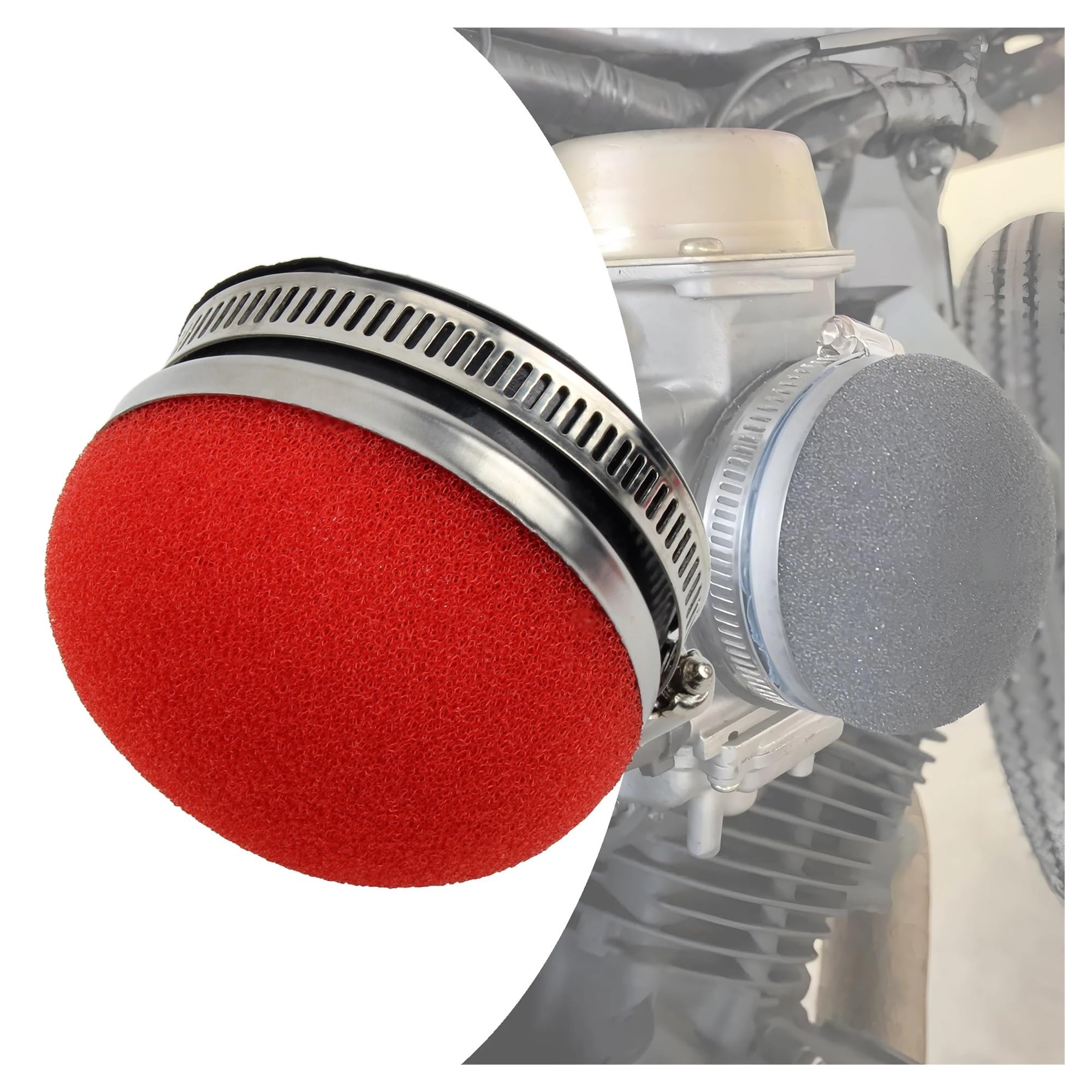 Filtro Aria Moto Pulitore In Spugna Per Filtro Aria Moto 28 32 35 38 42 45 50 54 58 Mm Schiuma Dritta Moto Motocross Dirt Bike Accessori Universali