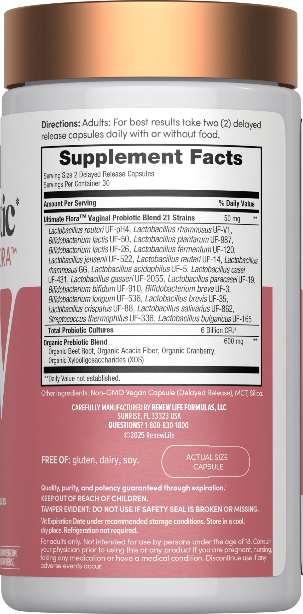 Renew Life Ultimate Flora Vaginal Probiotics for Women 6 Billion CFU — Amazon image 2