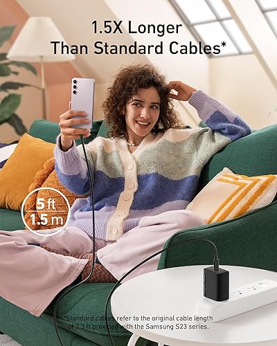 Miniatura 5 de Anker Cargador súper rápido USB-C de 25 W, cargador Anker (no plegable) con cable USBC, soporta carga rápida PPS para Samsung Galaxy S23