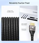 Cable Matters 48Gbps Ultra HD 8K HDMI Prolongation Cable 3.3 ft / 1m (HDMI Cable d'extension mâle à femelle / HDMI Extender Cable) avec 8K @120Hz, 4K @240Hz et HDR Soutien en noir