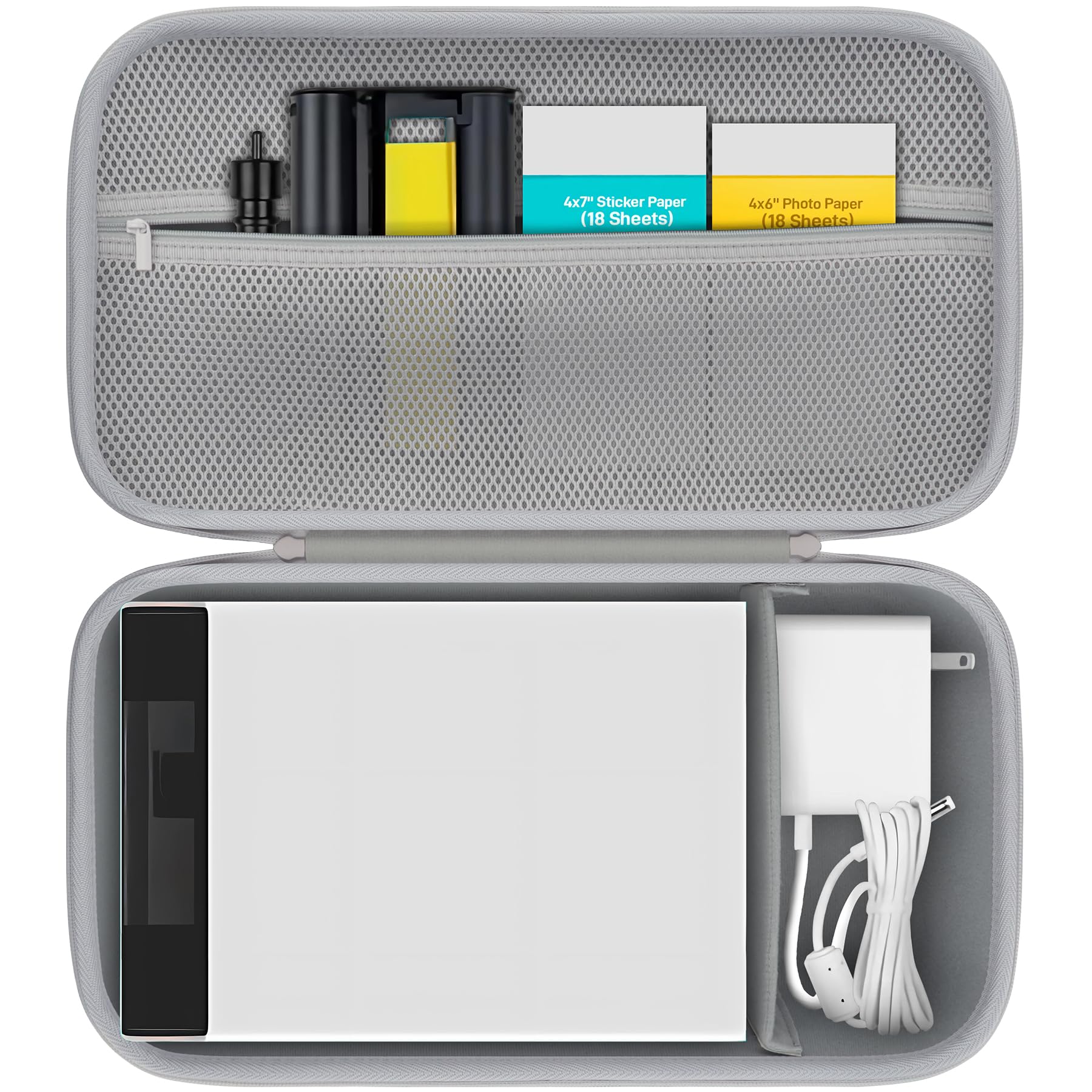 Khanka para Liene PixCut S1|Impresora fotográfica todo en uno,impresora de pegatinas y cortadora Estuche Rígido de Almacenamiento,Bolsa Transporte con Bolsillo para Accesorios PixCut S1,Solo Estuche