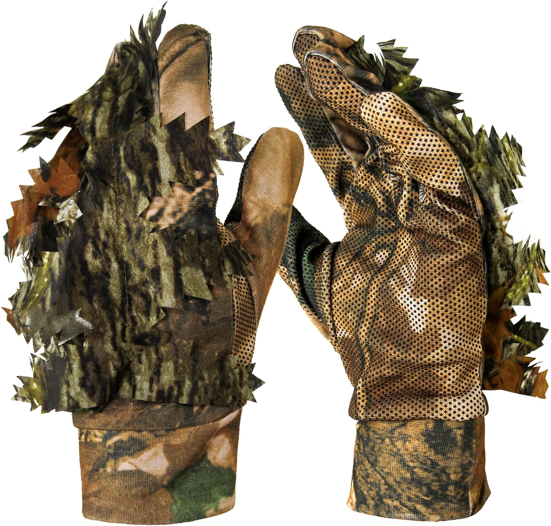 3D Leaf Camo Gloves, Camouflage Hunting Gloves