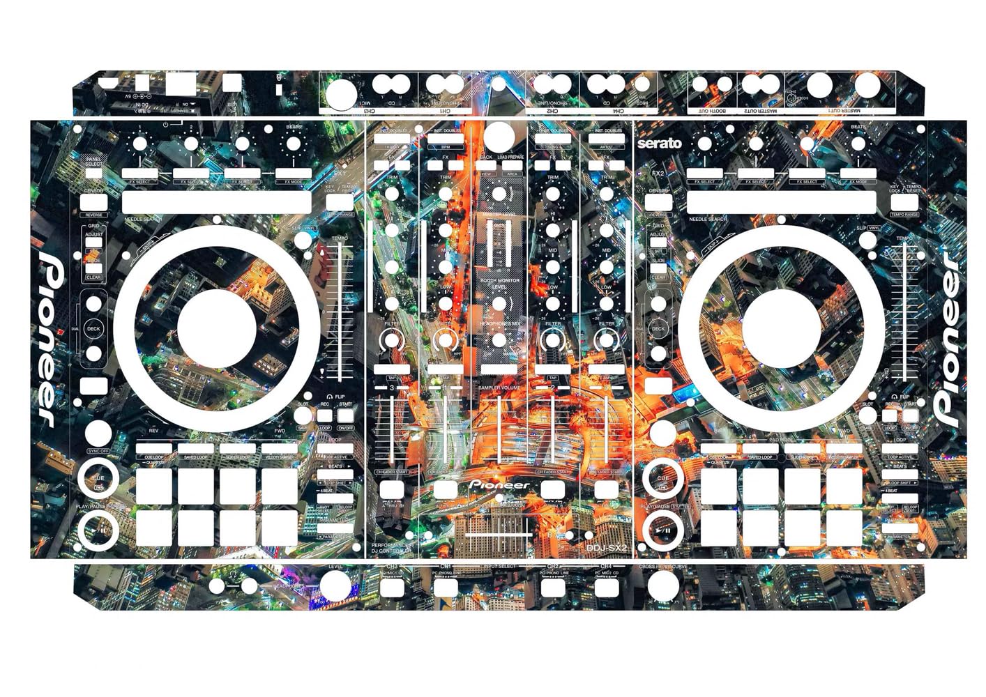 Protective Cover Skin for Pioneer DDJ-1000SRT,Protective Film Sticker (Colorful)