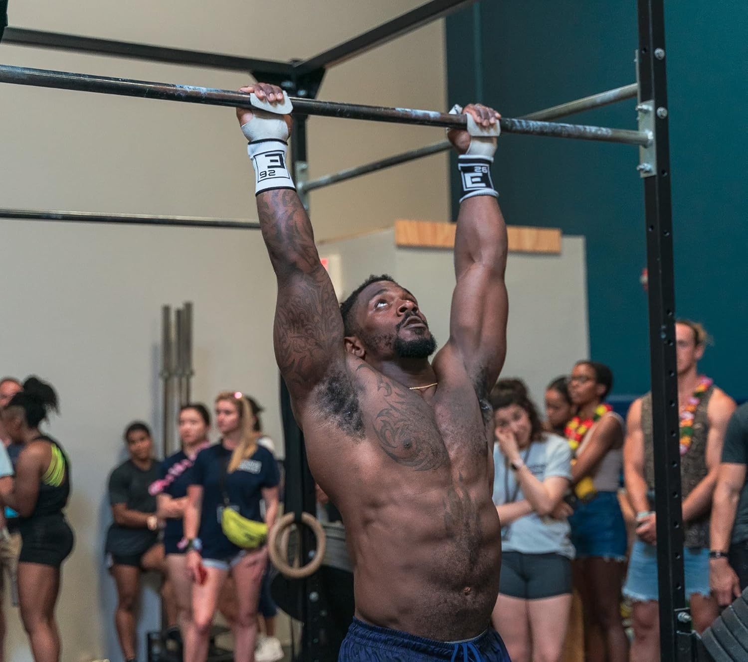 Wicking Wrist Sweat Bands (4 Pack) - for Men, Women, Cross Training, Weightlifting, Functional Fitness, WODs, Sports White Medium image 6 of 6 B08Z4C24TP