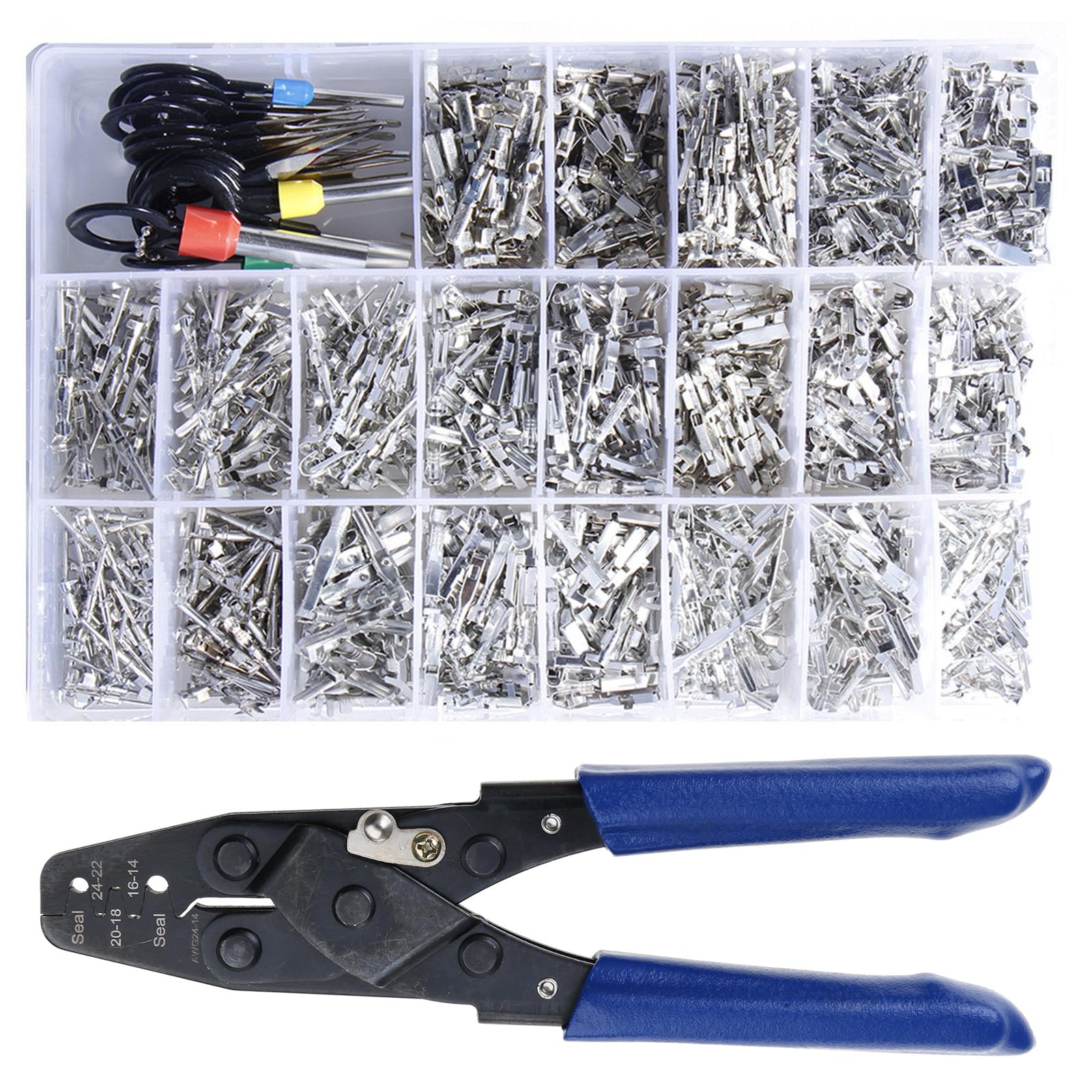 Automotive Wiring Harness Terminals Crimper & Connector Set Wire Crimping Pliers Set 1186pcs Upgrades for Electrical Work Wiring Harness Connector