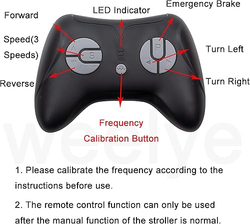 Miniatura 6 de JR1839 Negro Niños Powered Ride on Car 2.4G Bluetooth Accesorios de Control Remoto, Coincidencia JR Receptor Niños Eléctrico Ride On Car Piezas de
