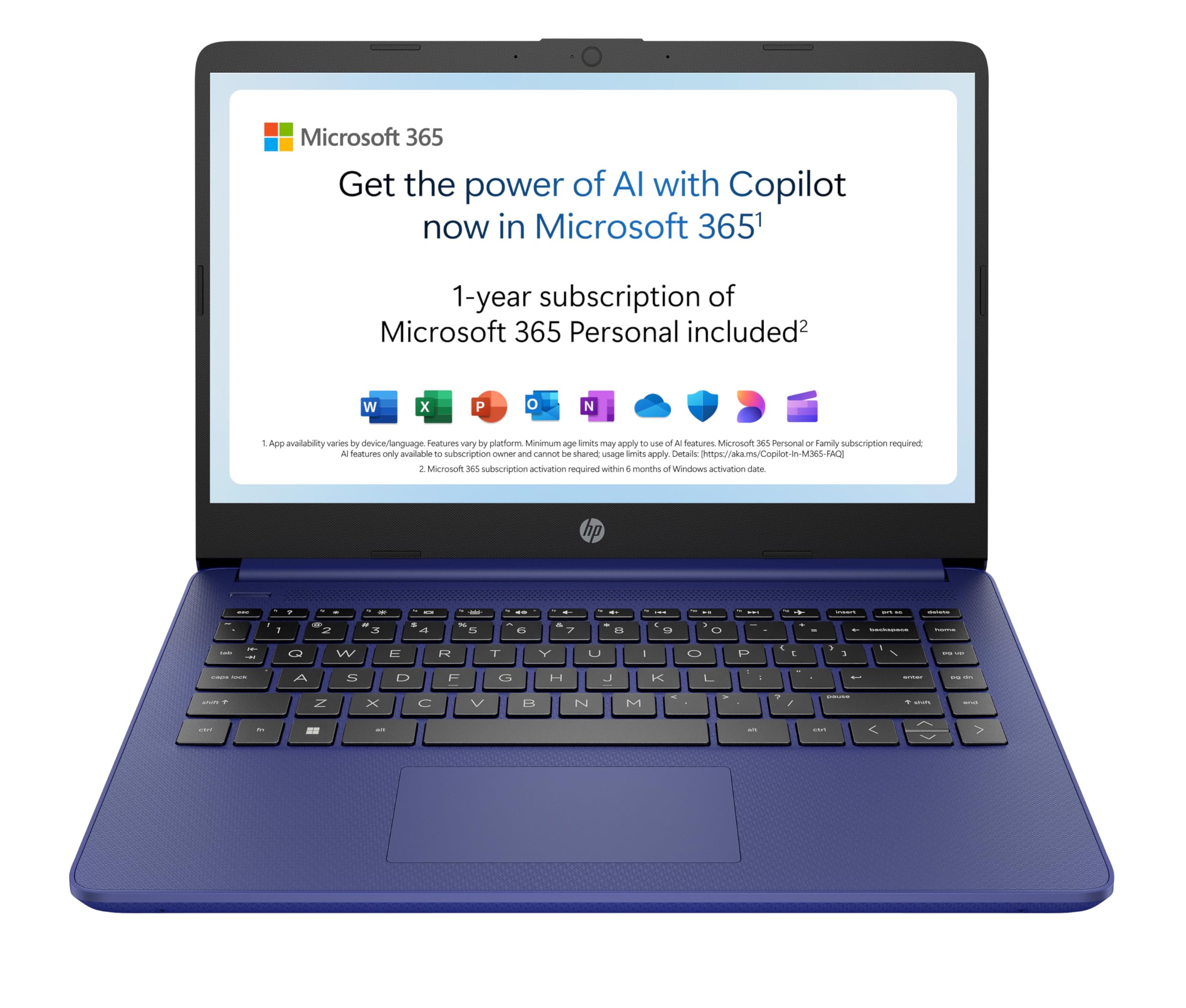 HP Stream 14" Laptop | Intel N4120 Processor | 4 GB RAM | 64 GB eMMC | Intel UHD Graphics | HD Display | Dual Speakers | Microsoft 365 Personal 12 month included | Win 11 | Jet Black | 14s-dq0000sa — view 15