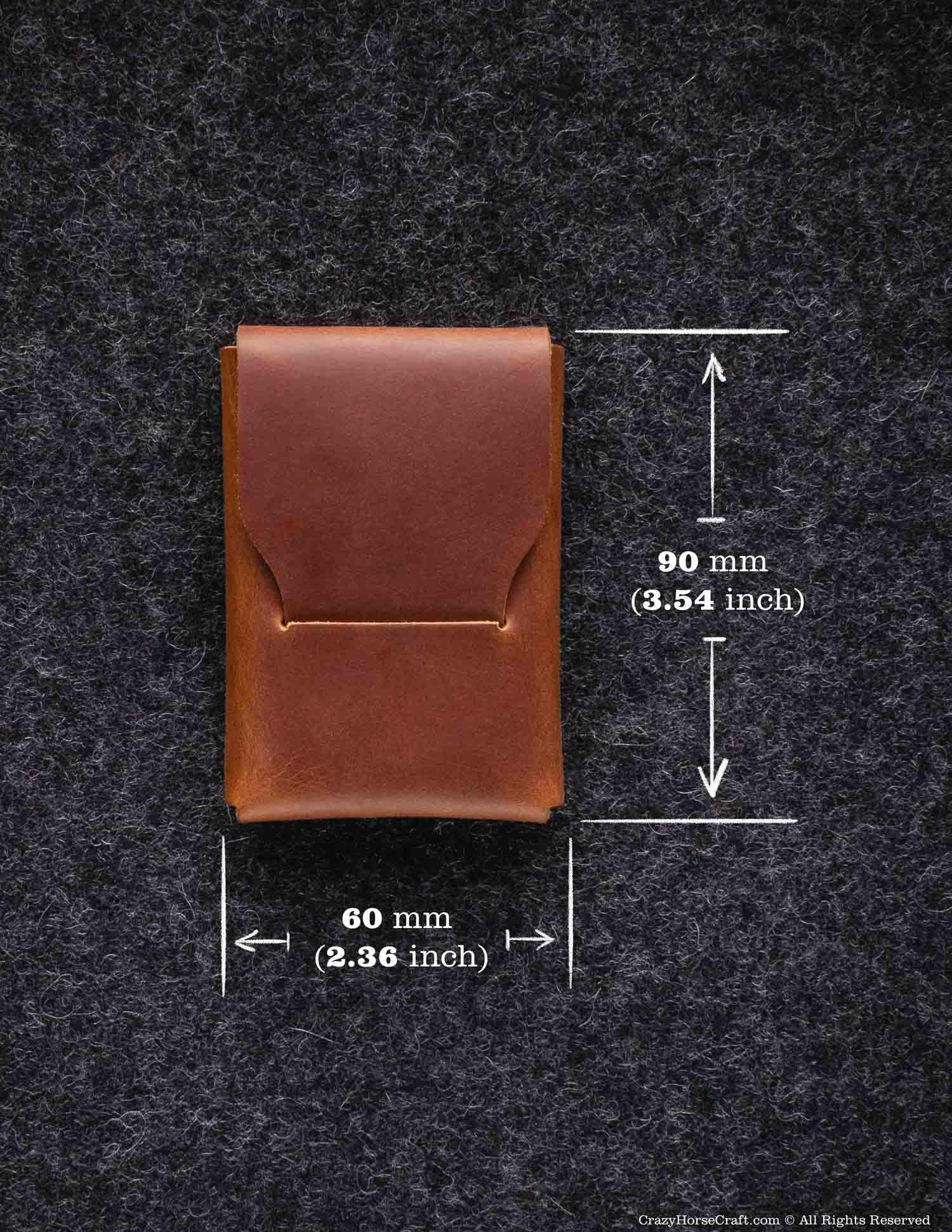 Crazy Horse Craft Cartera para Hombre y Mujer, Tarjetero de Piel