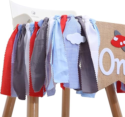 Miniatura 6 de Cartel para silla alta de avión para primer cumpleaños, decoración de primer cumpleaños, accesorios para cabina de fotos, los mejores suministros