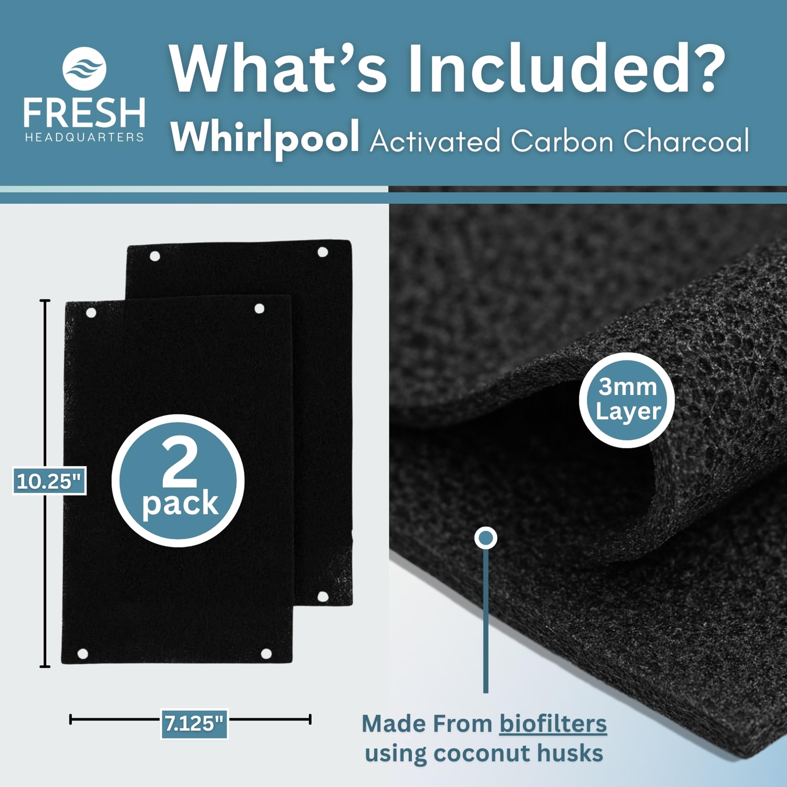 Filtro de Repuesto para Whirlpool de Perfil Bajo, Filtros para Campana Extractora, Filtros de Campana Extractora, Combinación de Grasa, Polvo, Humo y Olores de Cocina