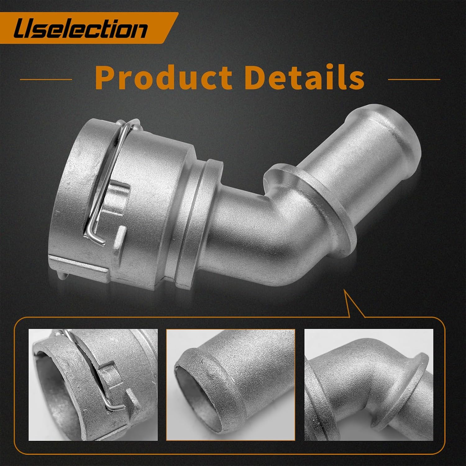 1J0122291D Uselection Aluminium Quick Connector Cooling Coolant Flange Hose Coupler Pipe For Audi A3 A5 TT VW Bettle Bora CC Golf Passat Phaeton Sharan 5QD122291AM