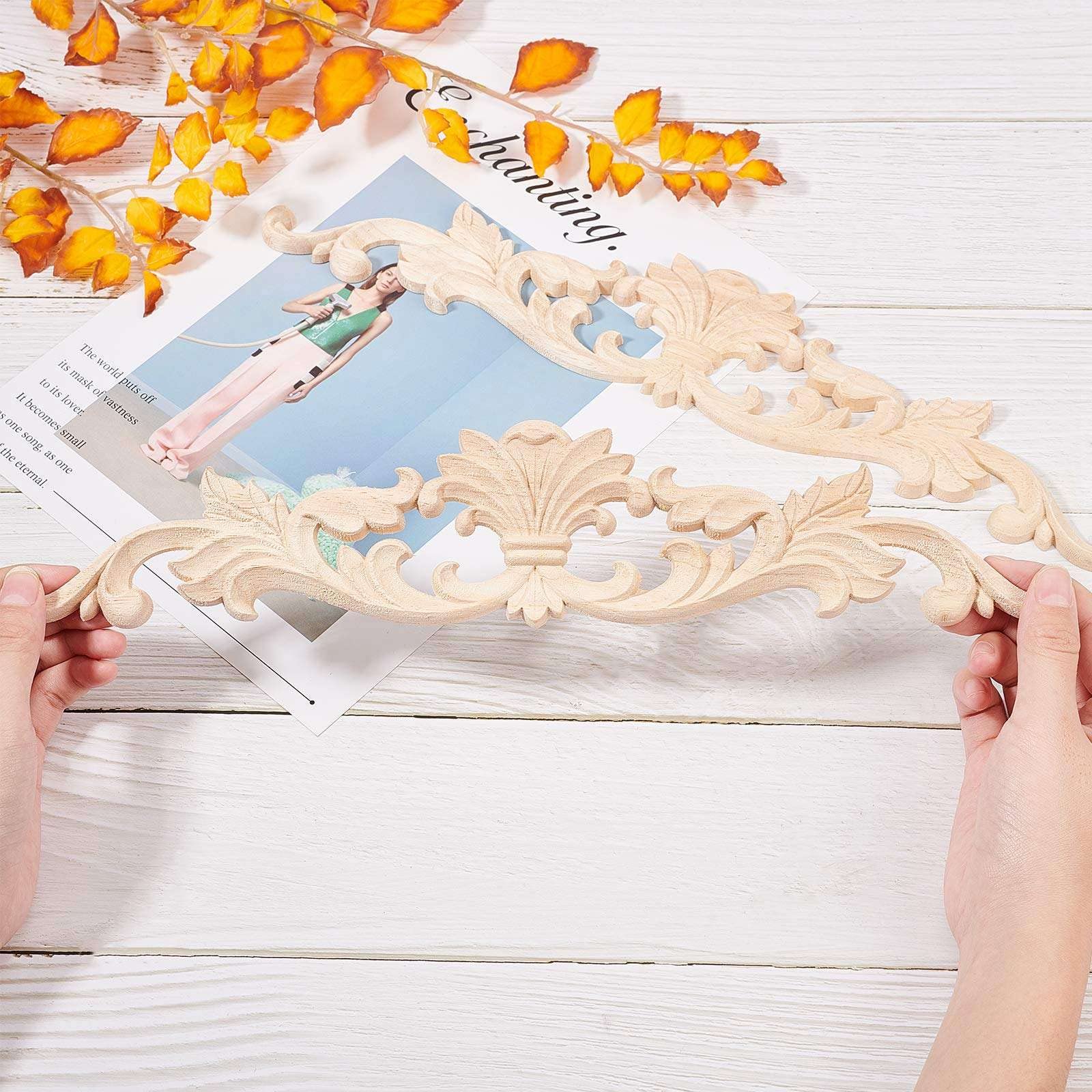 Appliqué / Onlay En Bois De Cerisier Massif - 23-1/2 X 5 X 3/4 Pouces - Neuf - Décoration Meuble