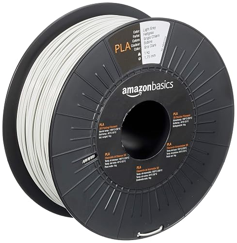 Amazon Basics PLA 1,75 mm – 1 kg (grigio chiaro)