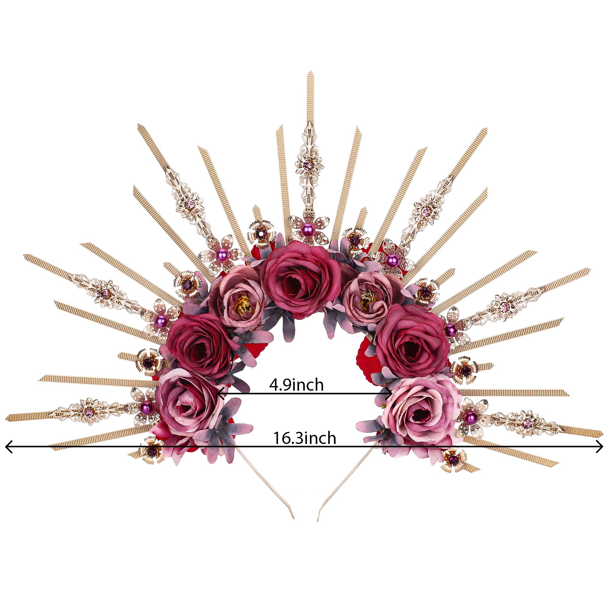 Stunning Handmade Colorful/Pastel Spring Rose Goddess Flower 