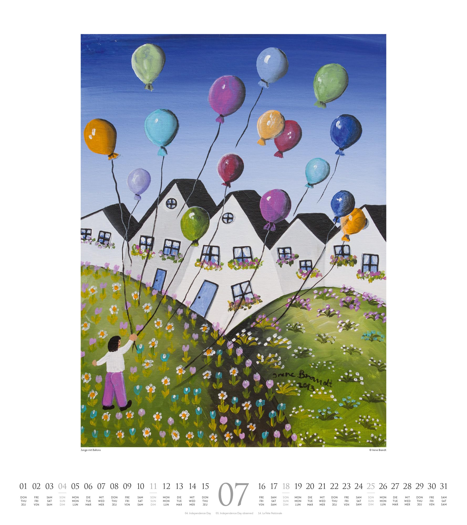 Naive Malerei Kalender 2027: Farbenfroher Kunst-Kalender im großen Hochformat (48x54 cm) | Fröhliche und fantasievolle Gemälde