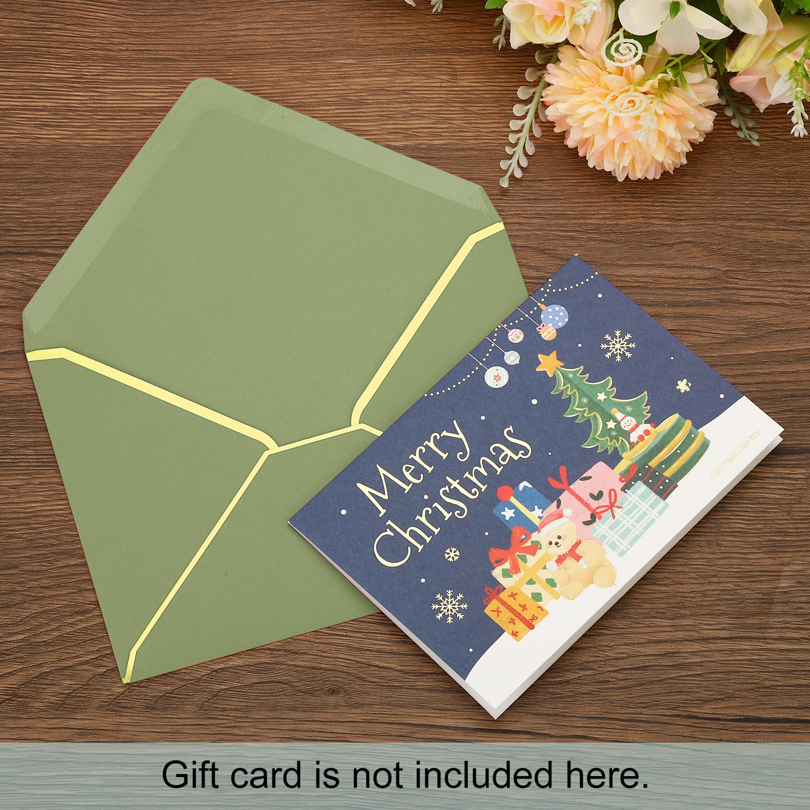 PATIKIL 100 Pack 5 x 7 Envelopes A7 Card Christmas Envelopes V Flap Envelope with Gold Borders for Office Wedding Gift Cards Invitations - Image 4