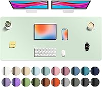 Vista 240 de Aothia Protector de escritorio de cuero, alfombrilla para ratón, alfombrilla de escritorio de oficina, secante de escritorio de cuero PU