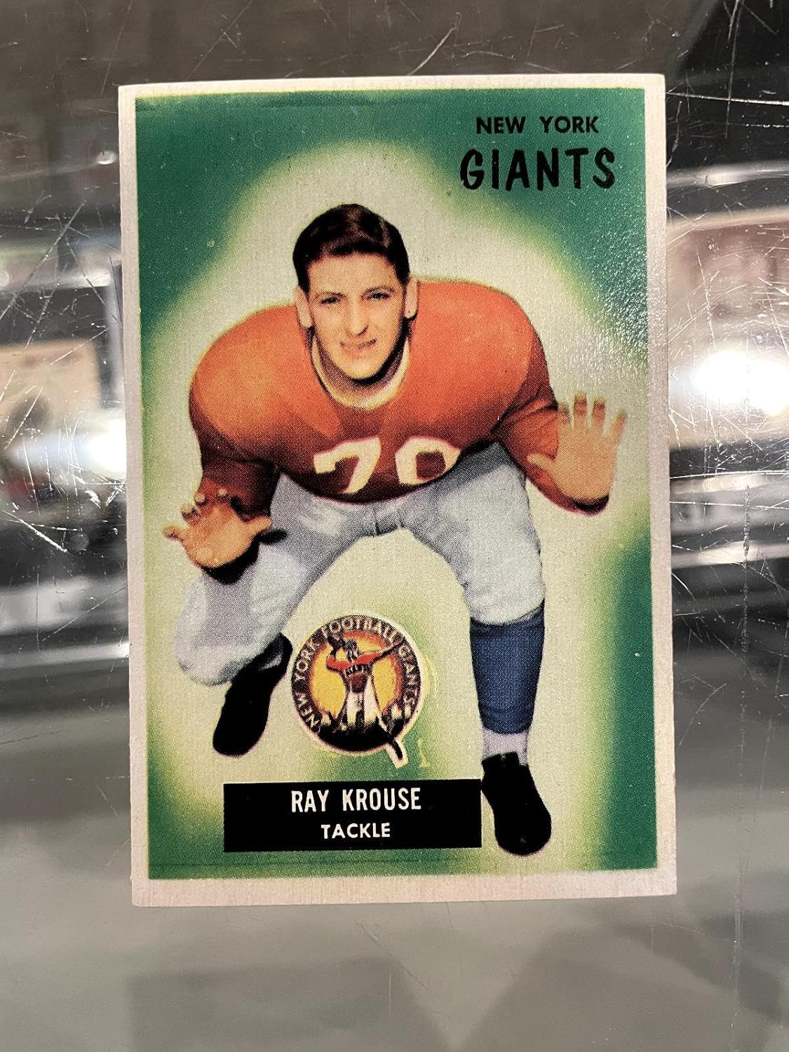 1955 Bowman #51 Ray Krouse New York Giants Football Card Nm/mt - Sports Memorabilia