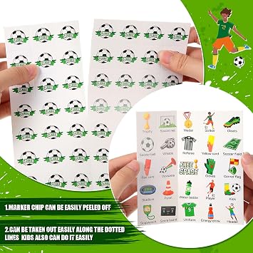 Liliful 35 Pcs Soccer Bingo Games 24 Players Ball Sport Party Bingo Cards for Kids Boys and Girls Adults Family Classroom Activities Birthday Party Favors Supplies