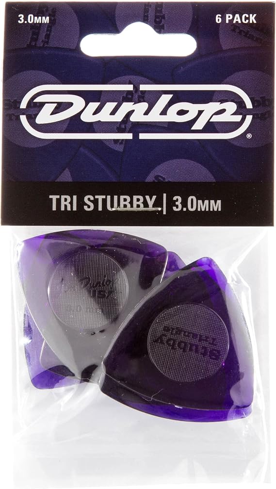 Jim Dunlop Tri Stubby 3.0mm Guitar Picks - 6 Pack