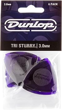 Jim Dunlop Tri Stubby 3.0mm Guitar Picks - 6 Pack