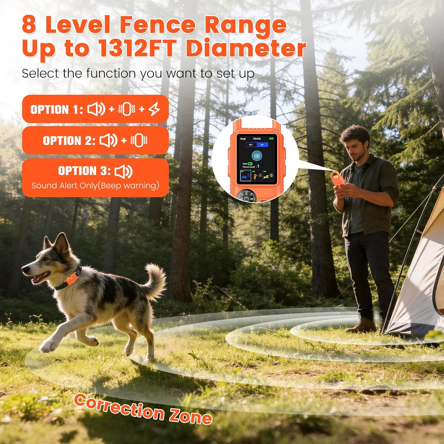 4-in-1 Electric Fence for Dogs for Medium Large Dogs, Safe Pet Containment image 2