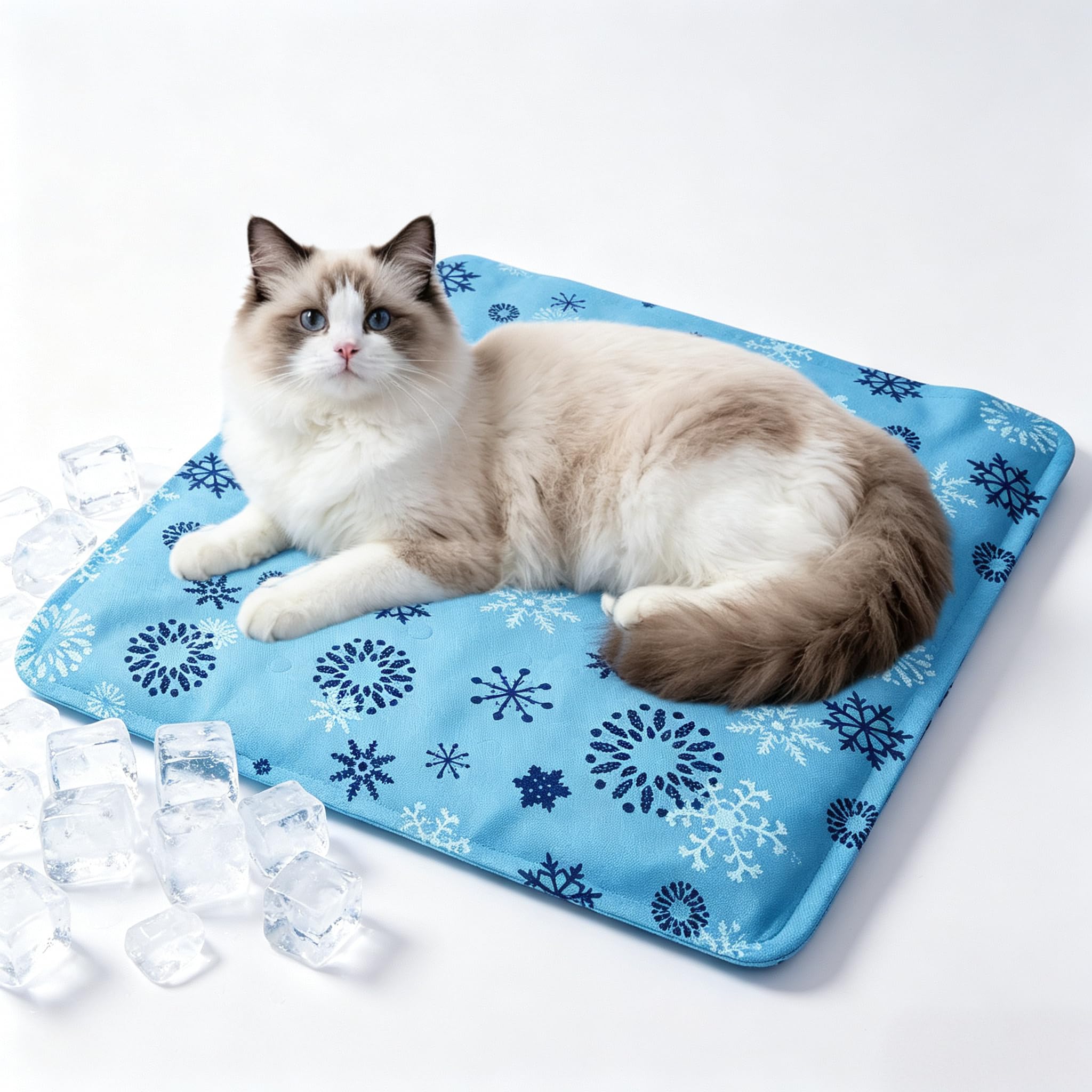 ZeQi Tappetino refrigerante imbottito in gel per gatti, cani e animali domestici, superficie impermeabile, tappetino fresco estivo per cani, tappetino rinfrescante, tappetino fresco, tappetino per
