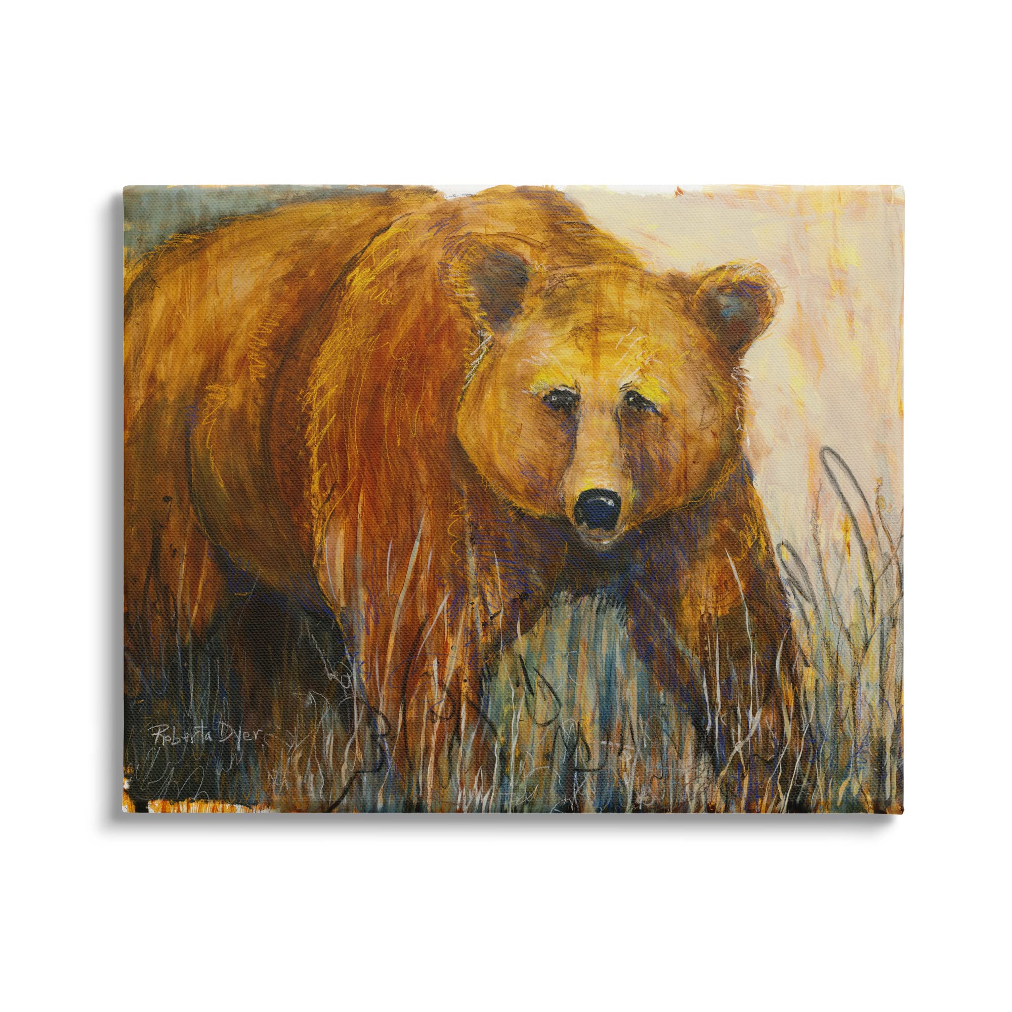 Stupell IndustriesStupell Industries Modern Bear Wildlife Scene Canvas Wall Art, Design by Roberta Dyer