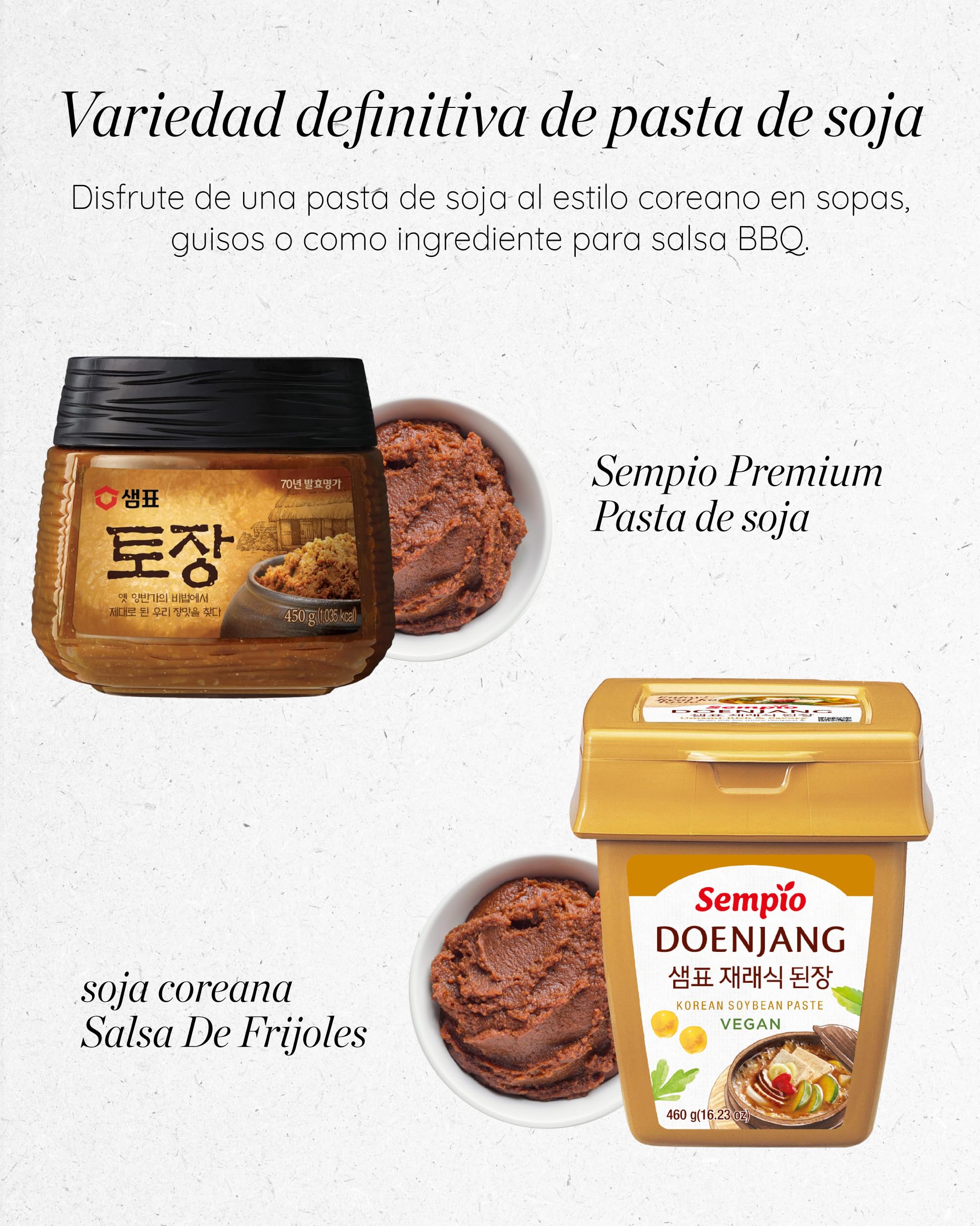Pasta de soja coreana "Doenjang" de Sempio - Vegana, pasta de miso tradicional 460gr