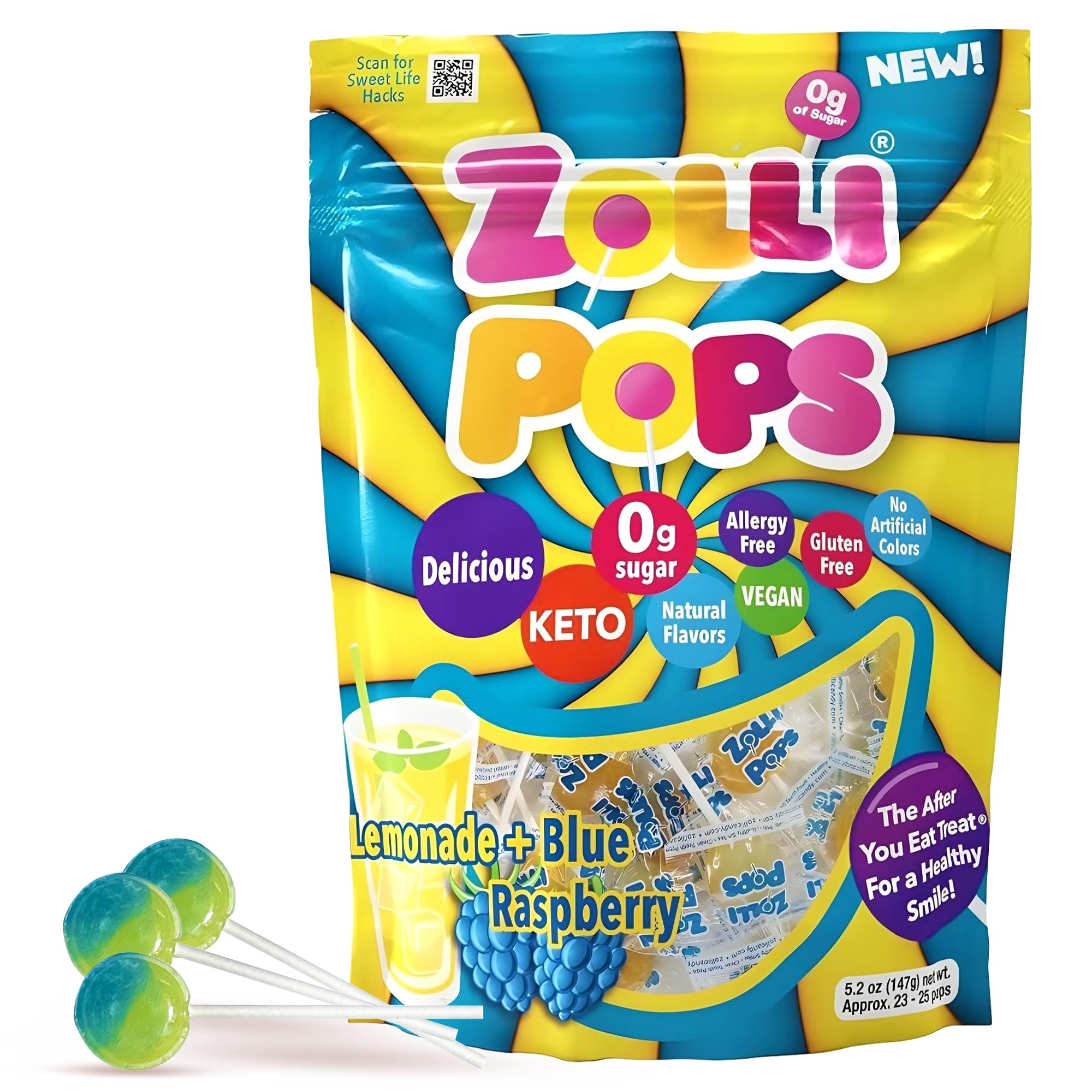 ホリホリページになります☺︎ Luneville Bleuet 4枚 Amazon.com: Zollipops Clean Teeth Pops Sugar Free Candy with