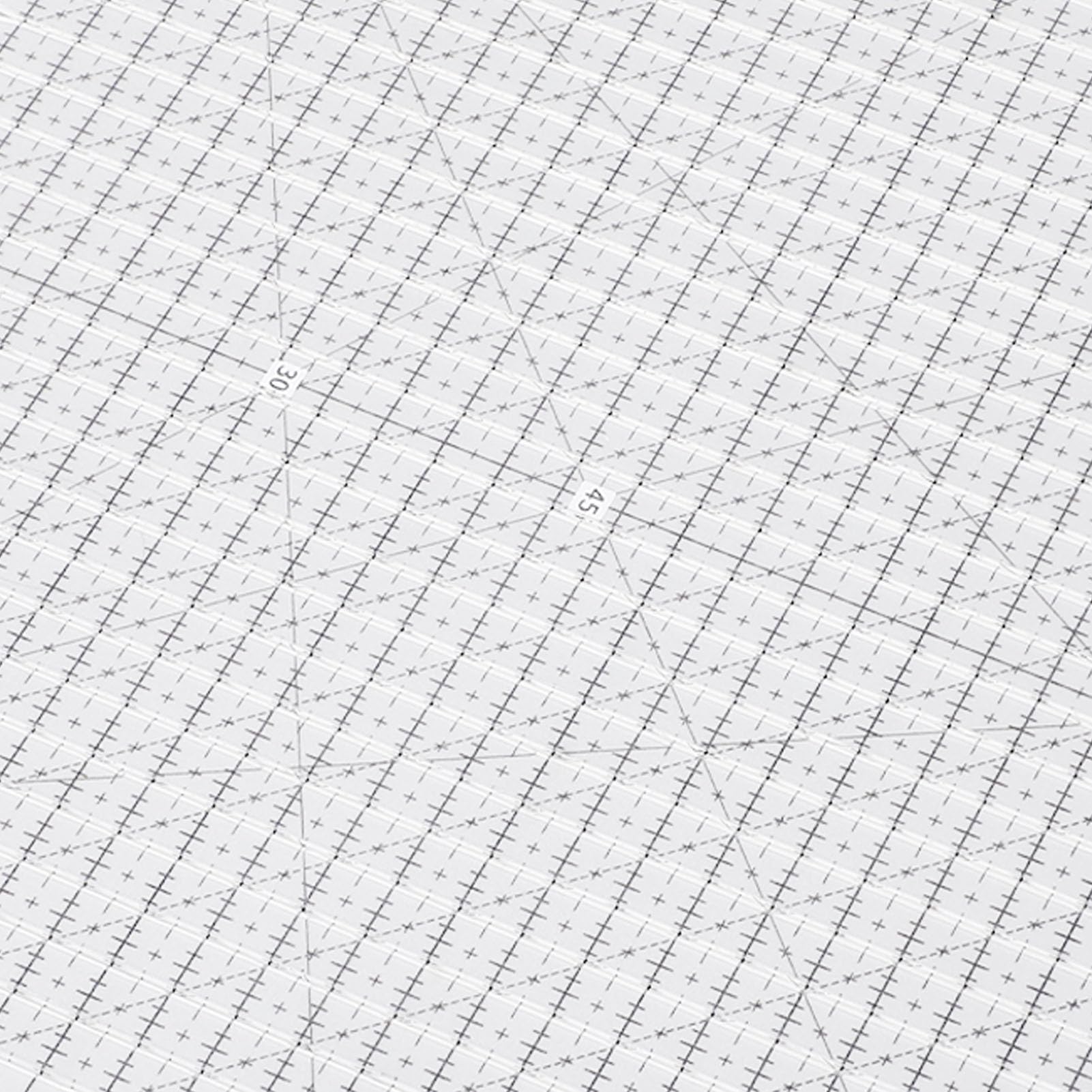 Eujgoov Righello per Quilting con Intaglio in Acrilico 12, 5x12, 5 Pollici Modello per Taglio Preciso del Tessuto, Cucito, Patchwork, Lavorazione Artigianale