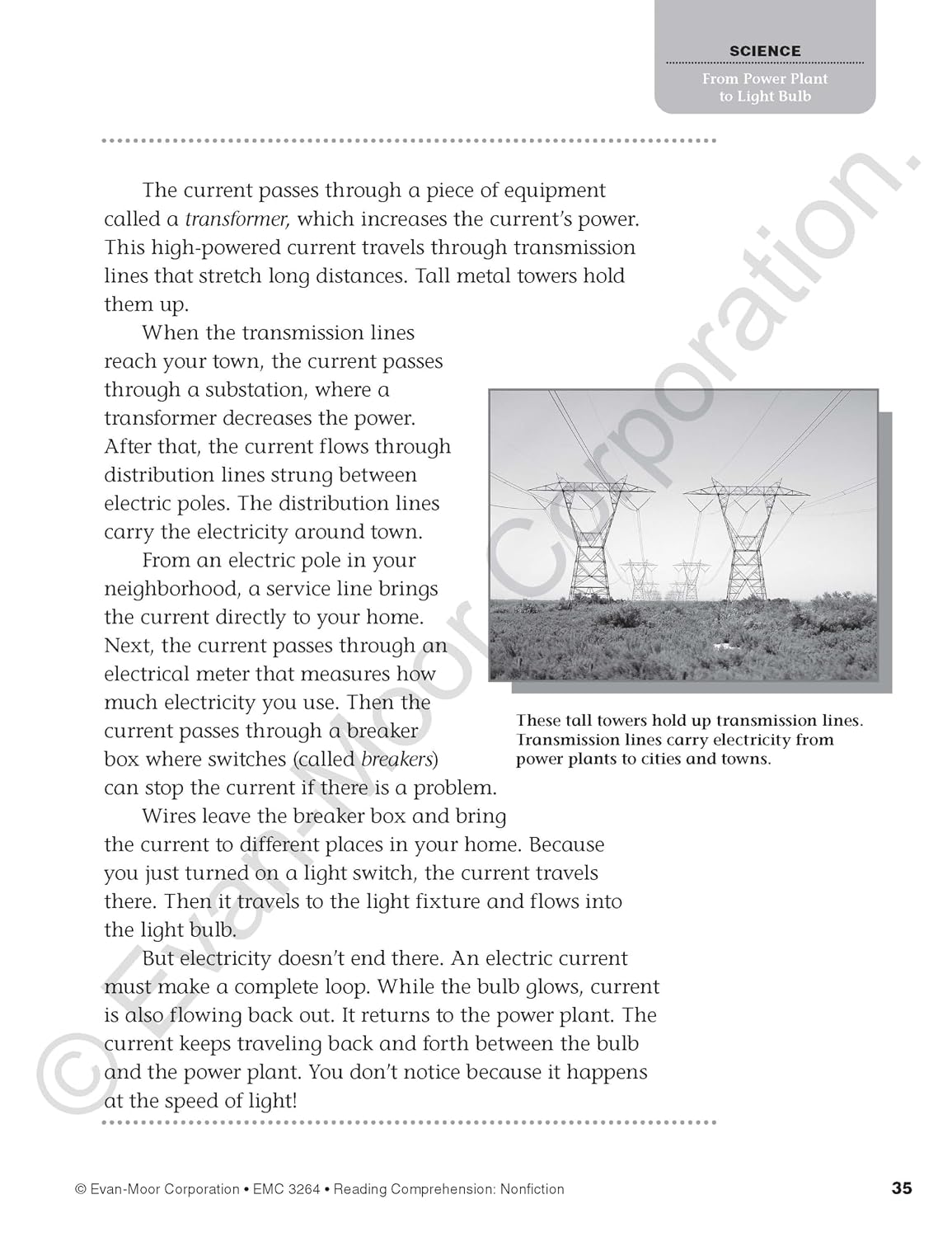 Evan-Moor Reading Comprehension: Nonfiction, Grade 4 - Homeschooling and Classroom Resource Workbook, Biographies, Science, Social studies, Geography, Leveled, Vocabulary, Text structure analysis