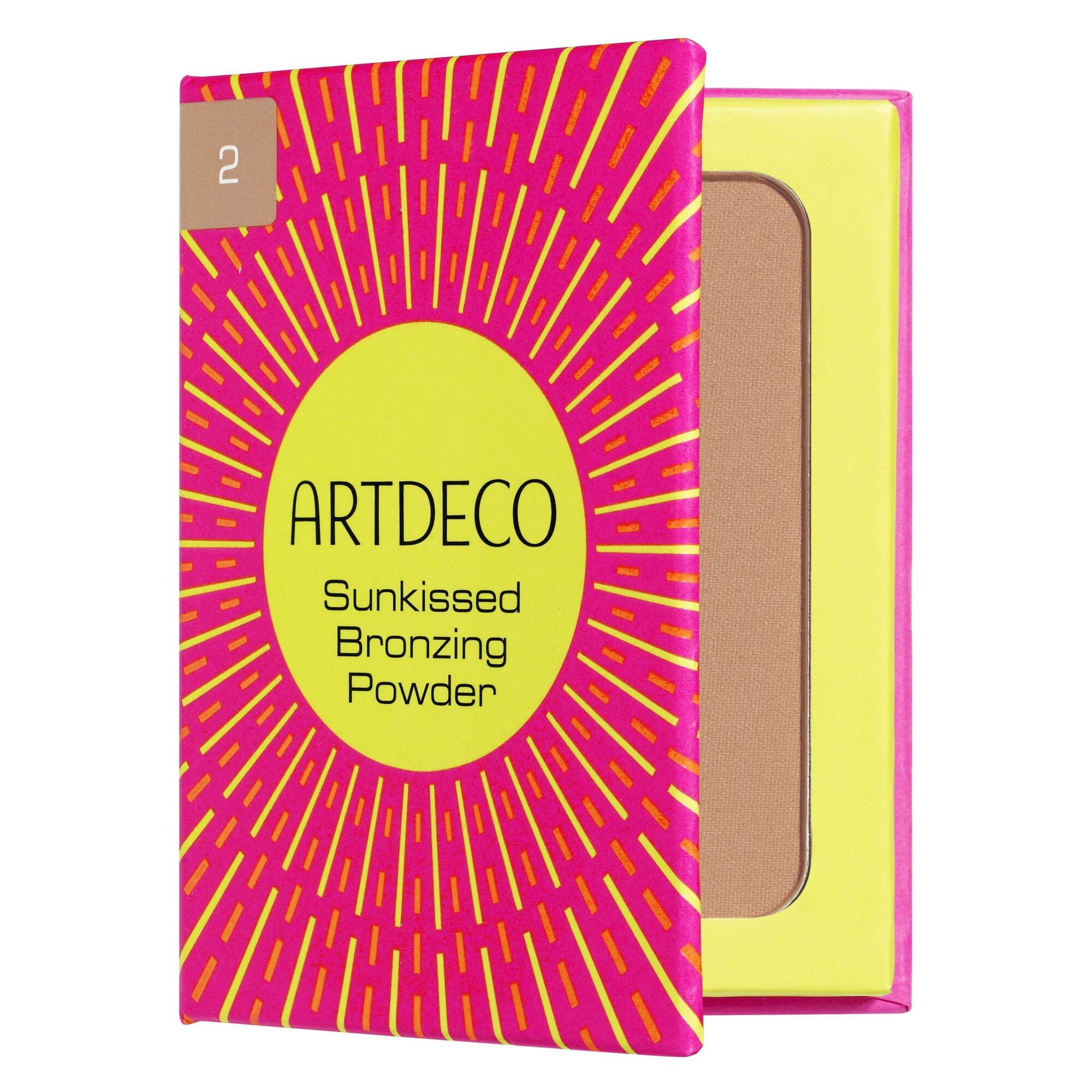 ARTDECO Sunkissed puder brązujący – delikatna opalona cera i naturalny blask – kompaktowy puder o jedwabistej teksturze – 1 sztuka