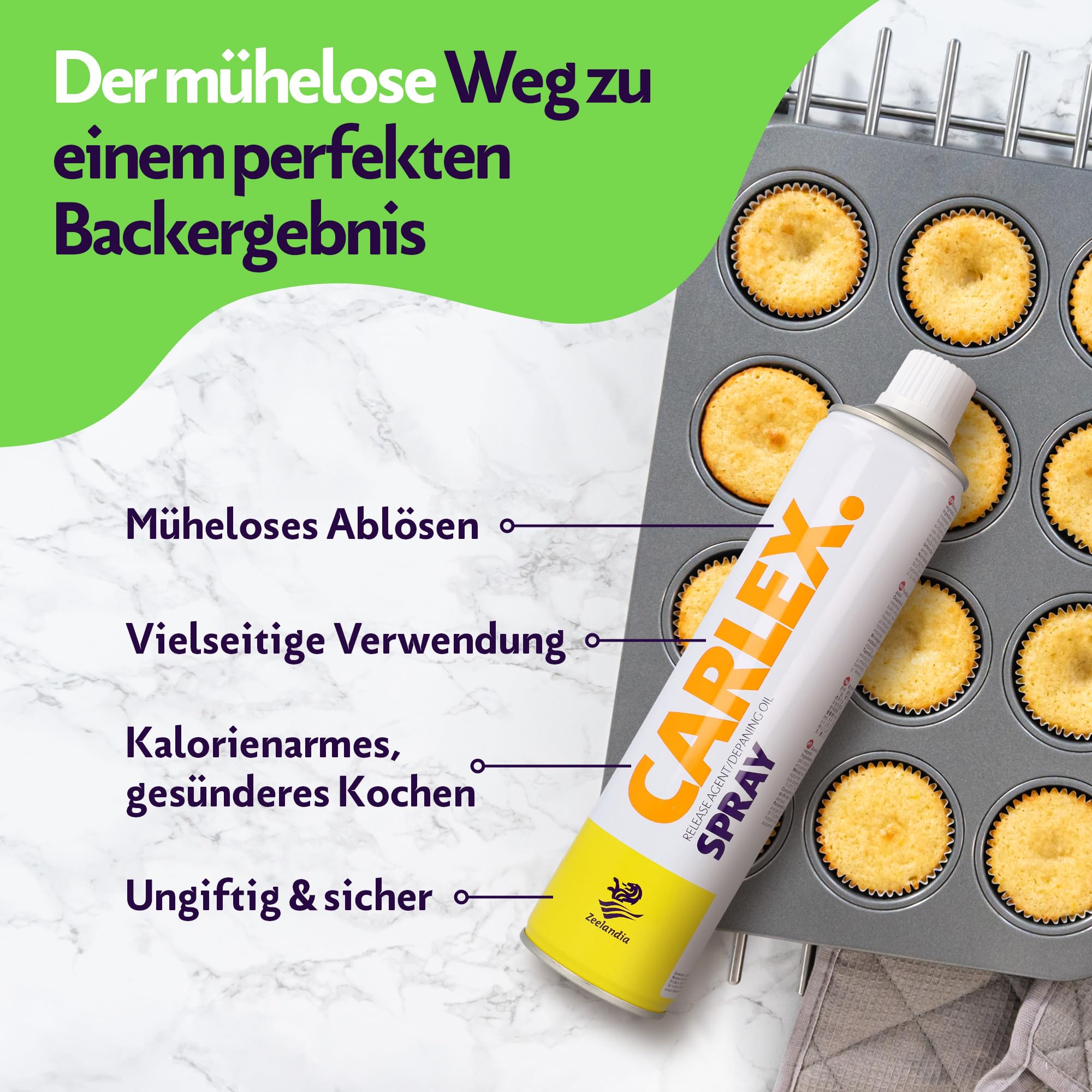 Carlex Trennspray - zum Grillen, Braten & Backen - Kuchenbacktrennspray, Antihaft-Spray Grill, Pfannenbeschichtung, Sandwichmaker BBQ 3x600ml