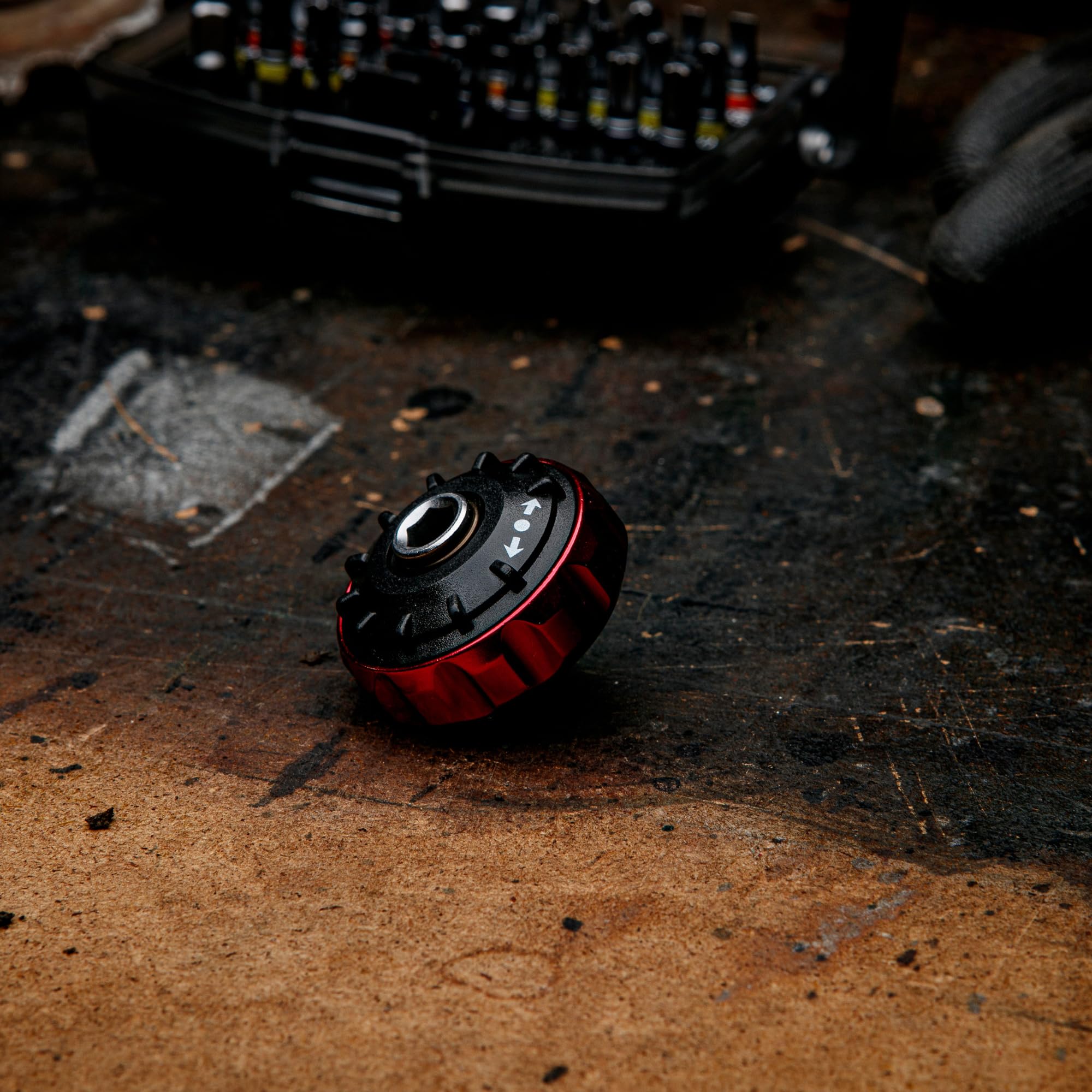 WGB Das Werkzeug Kleine Fingerratsche mit Bithalter | 1/4" Mini Schraubenzieher Werkzeug für beengte Stellen | Ratschen Schraubendreher Gadget für Männer & Frauen - 8